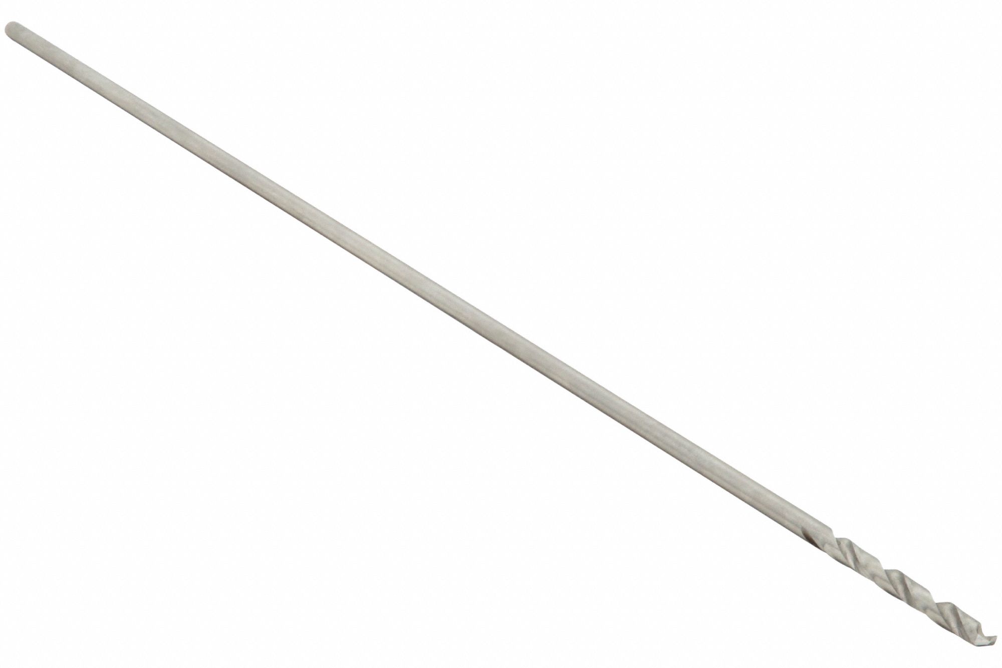 EXTRA LONG DRILL BIT, #31 DRILL BIT SIZE, 1⅝ IN FLUTE L, 7/64 IN SHANK DIAMETER, 10XD