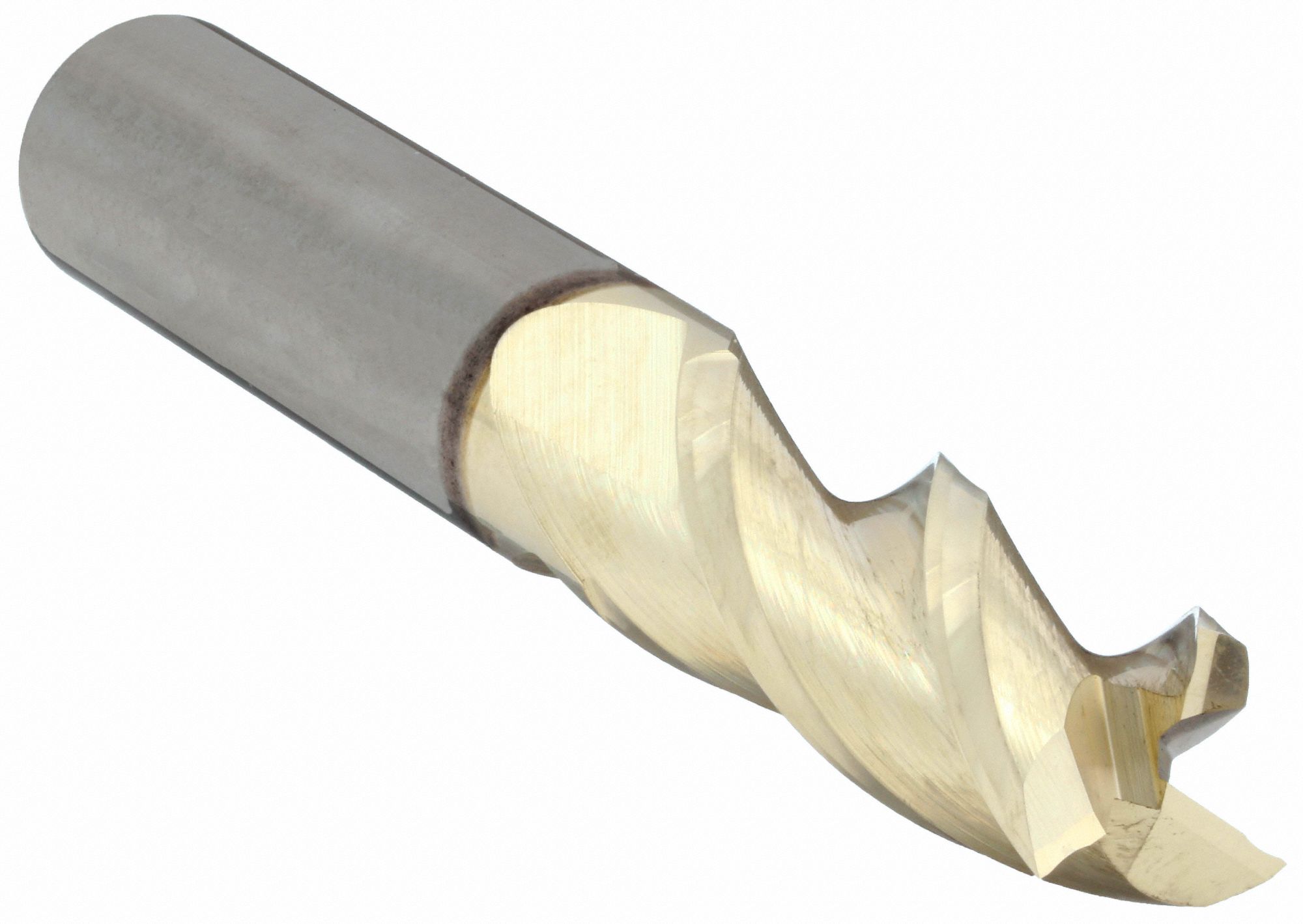 Square End Mill: Carbide, ZrN Coated, 3 Flute, 1/4" Mill Dia, 3/4" LOC, 2-1/2" OAL