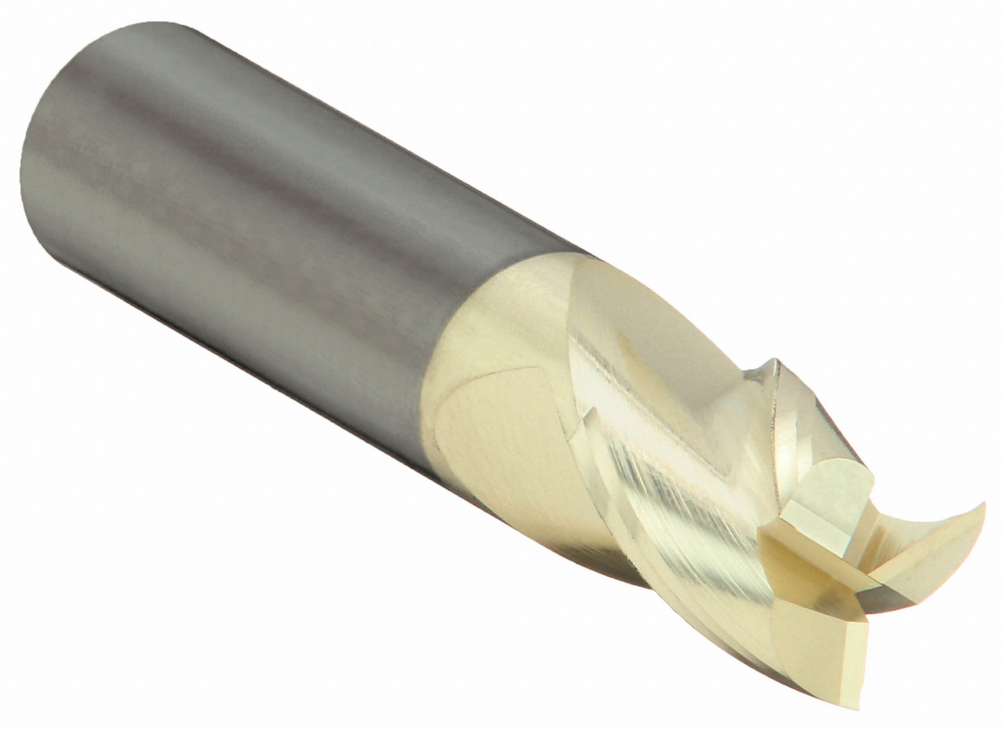 Square End Mill: Carbide, ZrN Coated, 3 Flute, 1/2" Mill Dia, 5/8" LOC, 2-1/2" OAL