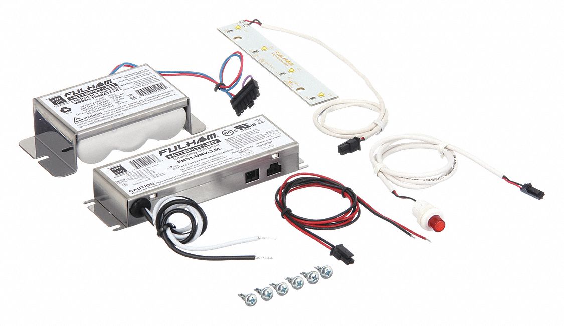 LED Emergency Driver: Linear, 500 lm, 120/277V AC, 2.1 A Output Current, Nickel Cadmium