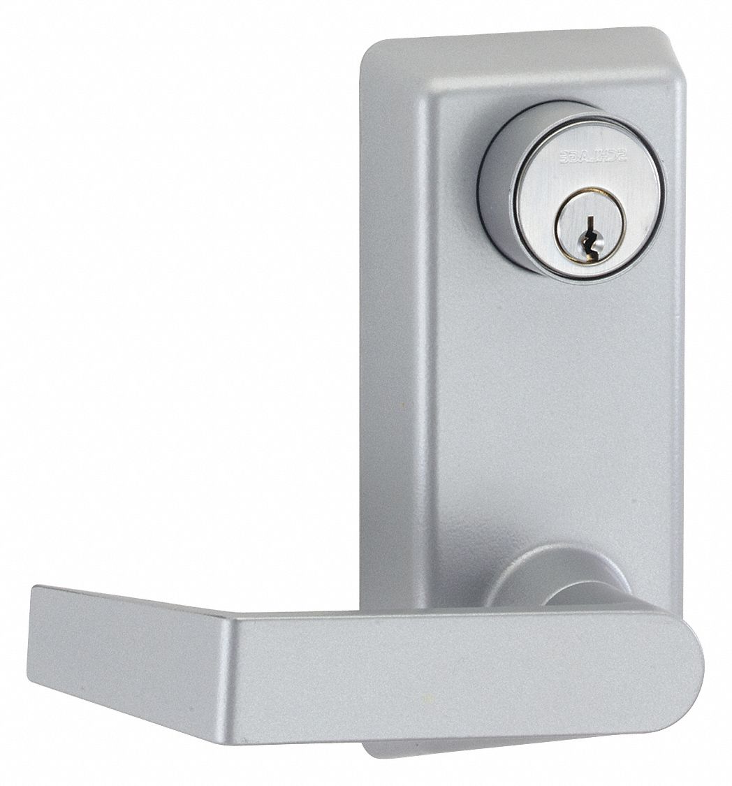 Mechanical Exit Device Trim: 36 in Max Door Wd, Aluminum