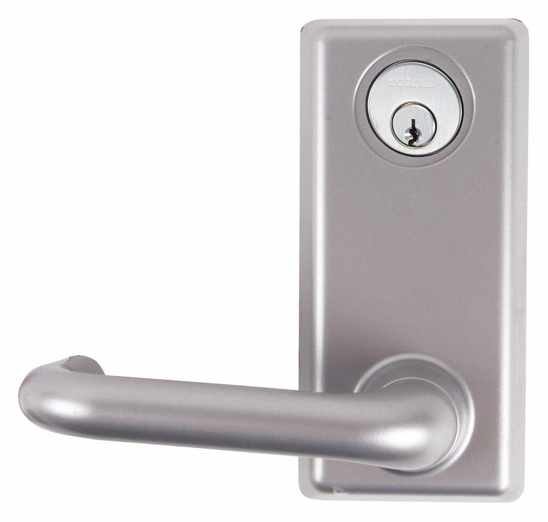 VON DUPRIN, 36 in Max Door Wd, Aluminum, Mechanical Exit Device Trim