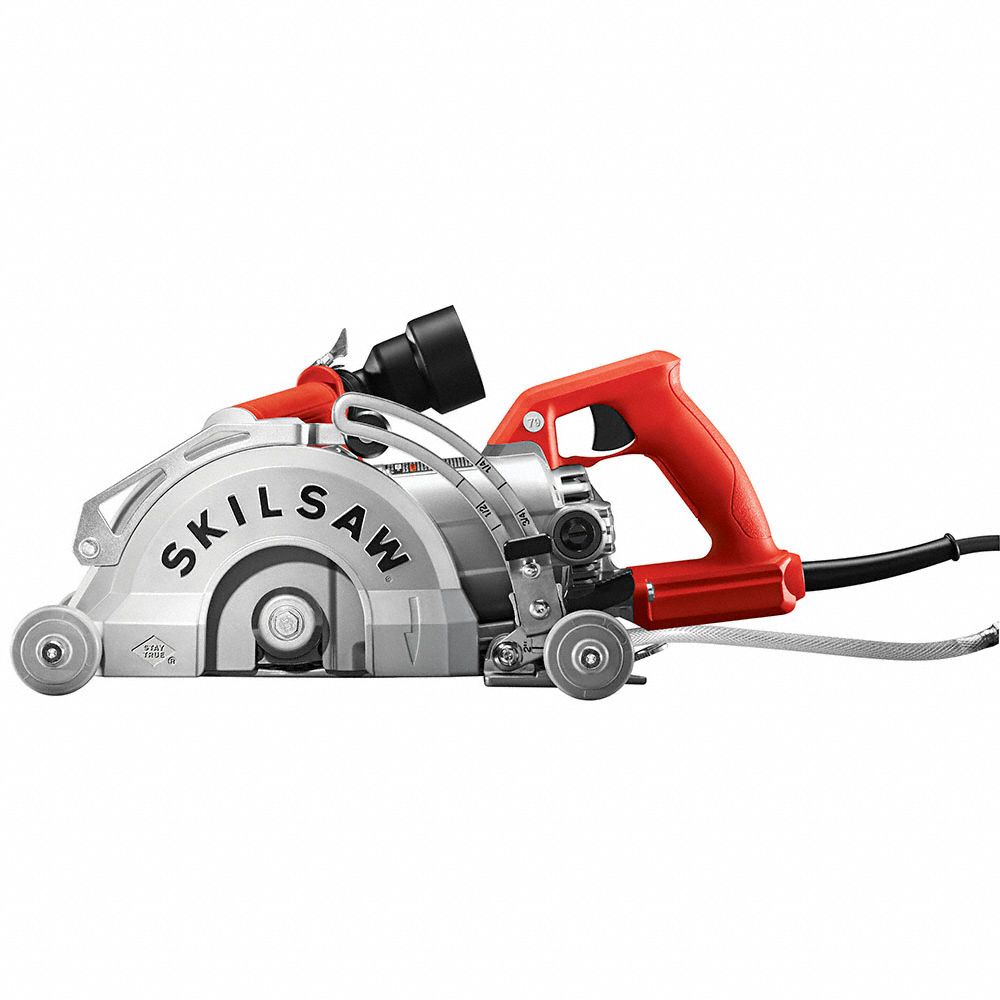 SKILSAW Concrete, Masonry, Concrete Saw, 7 in Blade Dia., 2 in Max. Cutting Depth, 7/8 in Arbor
