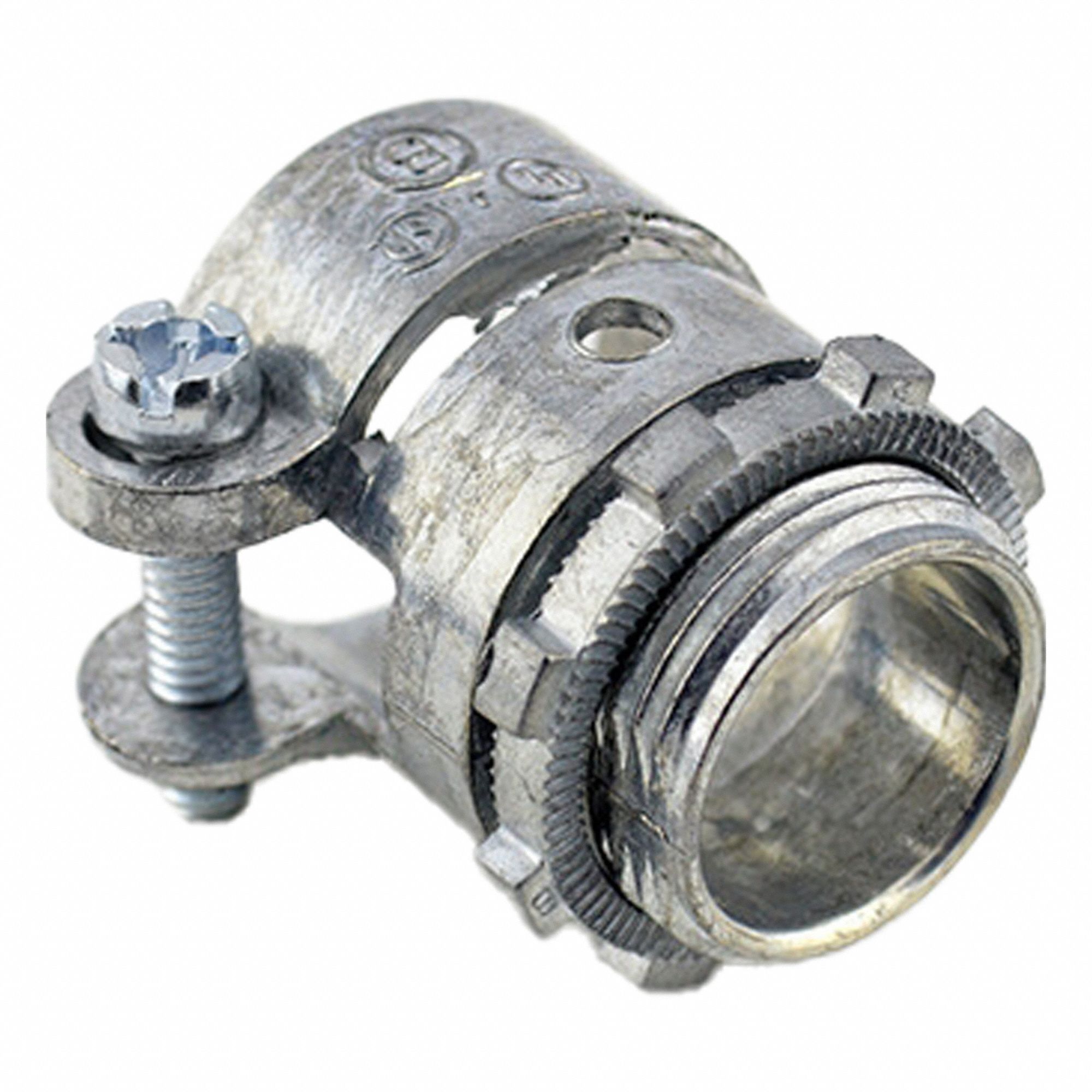 Squeeze Connector, Silver, Straight