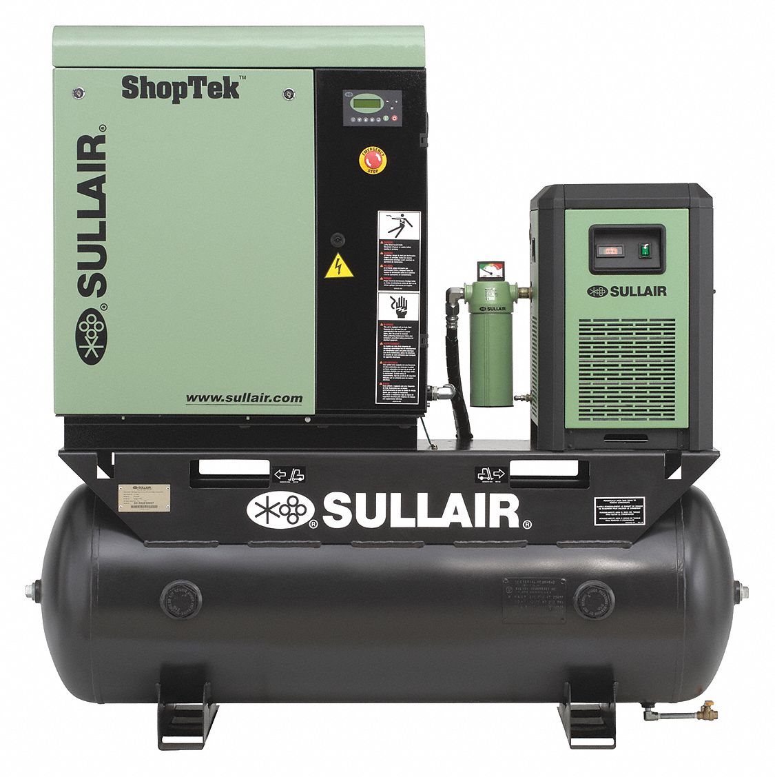 SULLAIR 3-Phase 5 HP Rotary Screw Air Compressor with 80 Tank Size