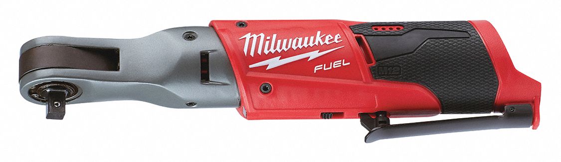 MILWAUKEE RATCHET, CORDLESS, 12V, ⅜ IN BALL DETENT, 55 FT-LB, 200