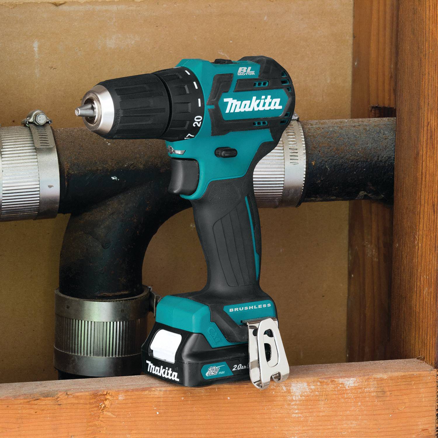MAKITA Cordless Drill/Driver Kit, Cordless, 0 inlb to 280 inlb, 3/8