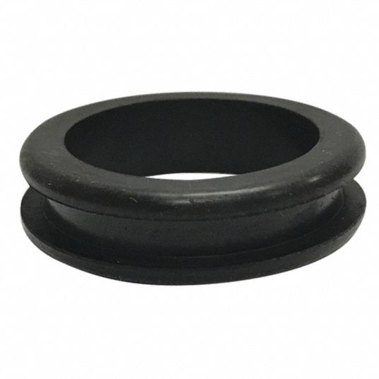 GRAINGER APPROVED Style 1 Rubber Grommet, 1 1/2 in I.D., 2 in O.D., 1/4 ...