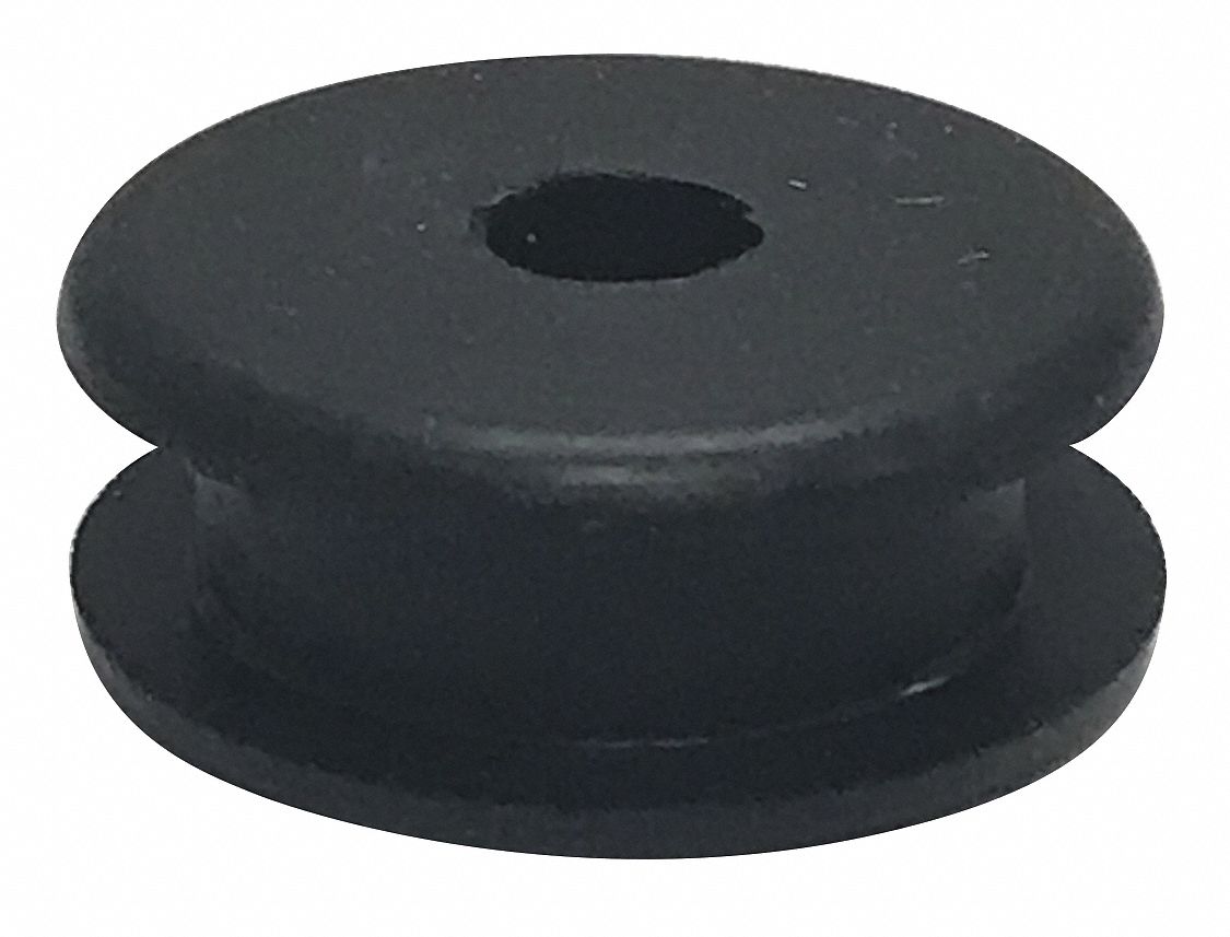 GRAINGER APPROVED Style 1 Rubber Grommet, 3/16 in I.D., 3/4 in O.D., 3/