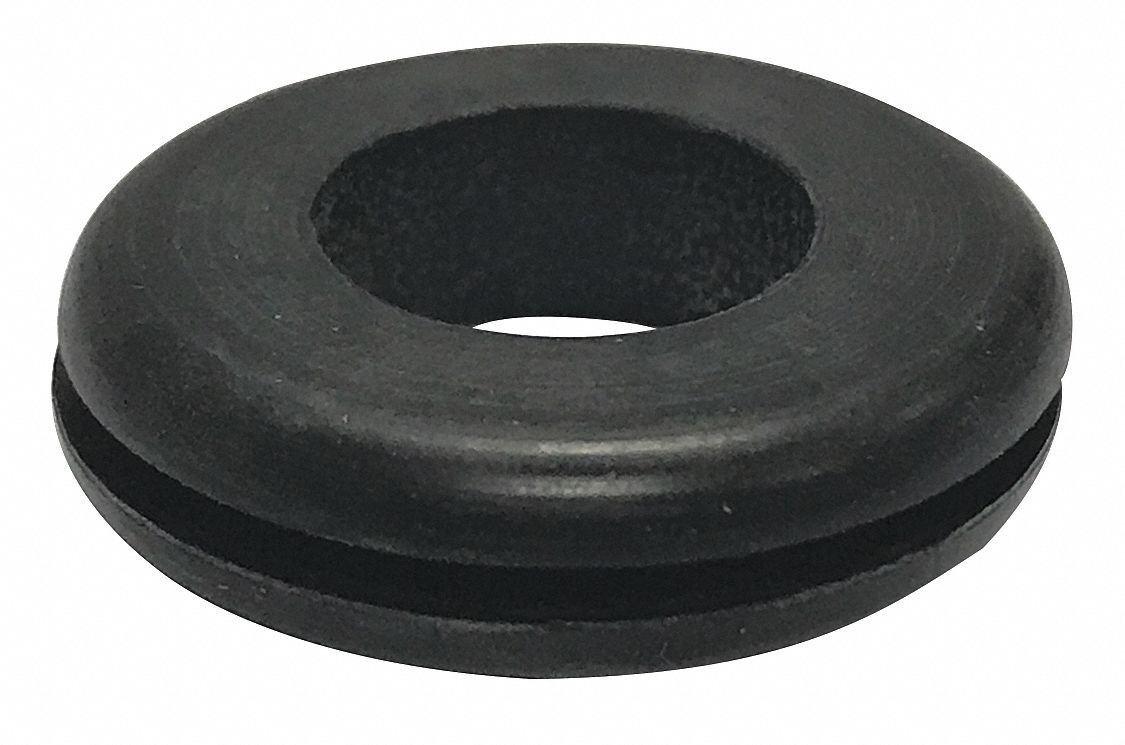 GRAINGER APPROVED Style 1 Rubber Grommet, 1/2 in I.D., 1 in O.D., 1/16