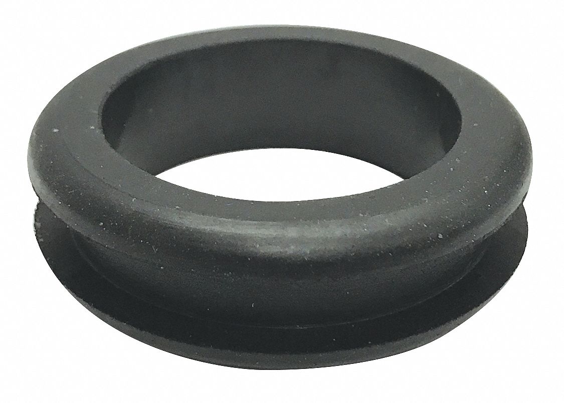 GRAINGER APPROVED Style 1 Rubber Grommet, 1 1/4 in I.D., 1 3/4 in O.D., 1/4 in Panel Thickness