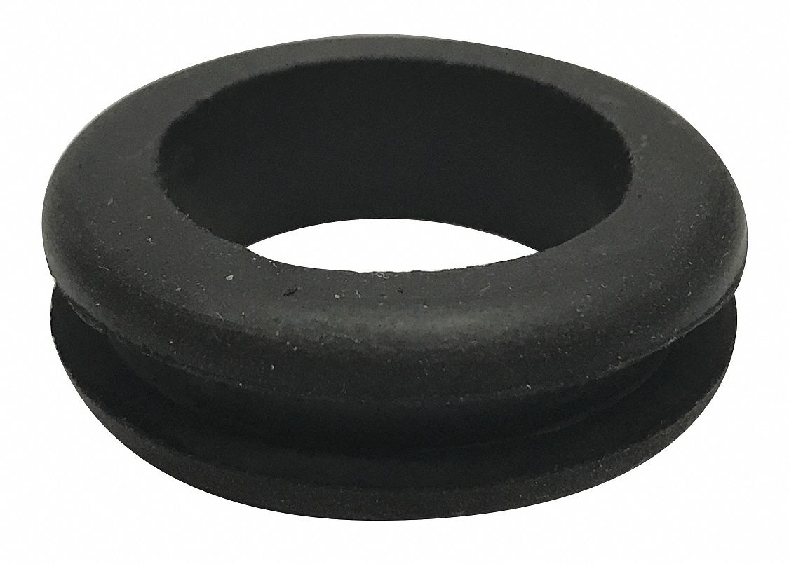 GRAINGER APPROVED Style 1 Rubber Grommet, 1 in I.D., 1 1/2 in O.D., 3/16 in Panel Thickness