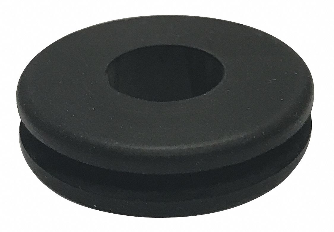 GRAINGER APPROVED Style 1 Rubber Grommet, 1/2 in I.D., 1 1/4 in O.D., 1