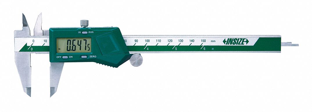 4-WAY DIGITAL CALIPER, 0 TO 6 IN/0 TO 15MM RANGE, +/-008 IN ACCURACY, STAINLESS STEEL