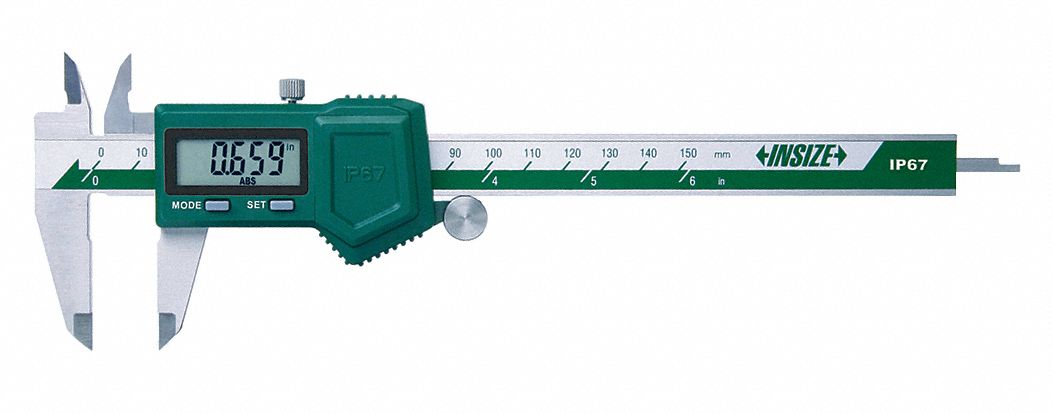 4-WAY DIGITAL CALIPER, 0 IN TO 12 IN/0 TO 30MM RANGE, IP67, +/--012 IN ACCURACY, 4-WAY