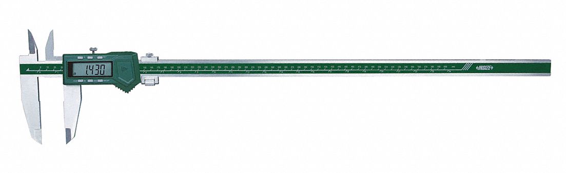 LONG RANGE DIGITAL CALIPER, 0 IN TO 18 IN/0 TO 45MM RANGE, +/-02 IN ACCURACY, CABLED