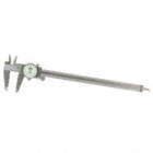 INCH DIAL CALIPER, 0 TO 12 IN RANGE, +/-02 IN ACCURACY, 01 IN DIAL GRADUATION, 4-WAY
