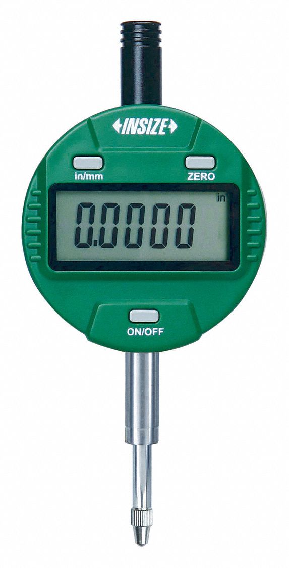 Digital Indicator: 0 in to 0.5 in /0 mm to 12.7 mm, Inch/Metric, +/- 0.00015 in Accuracy