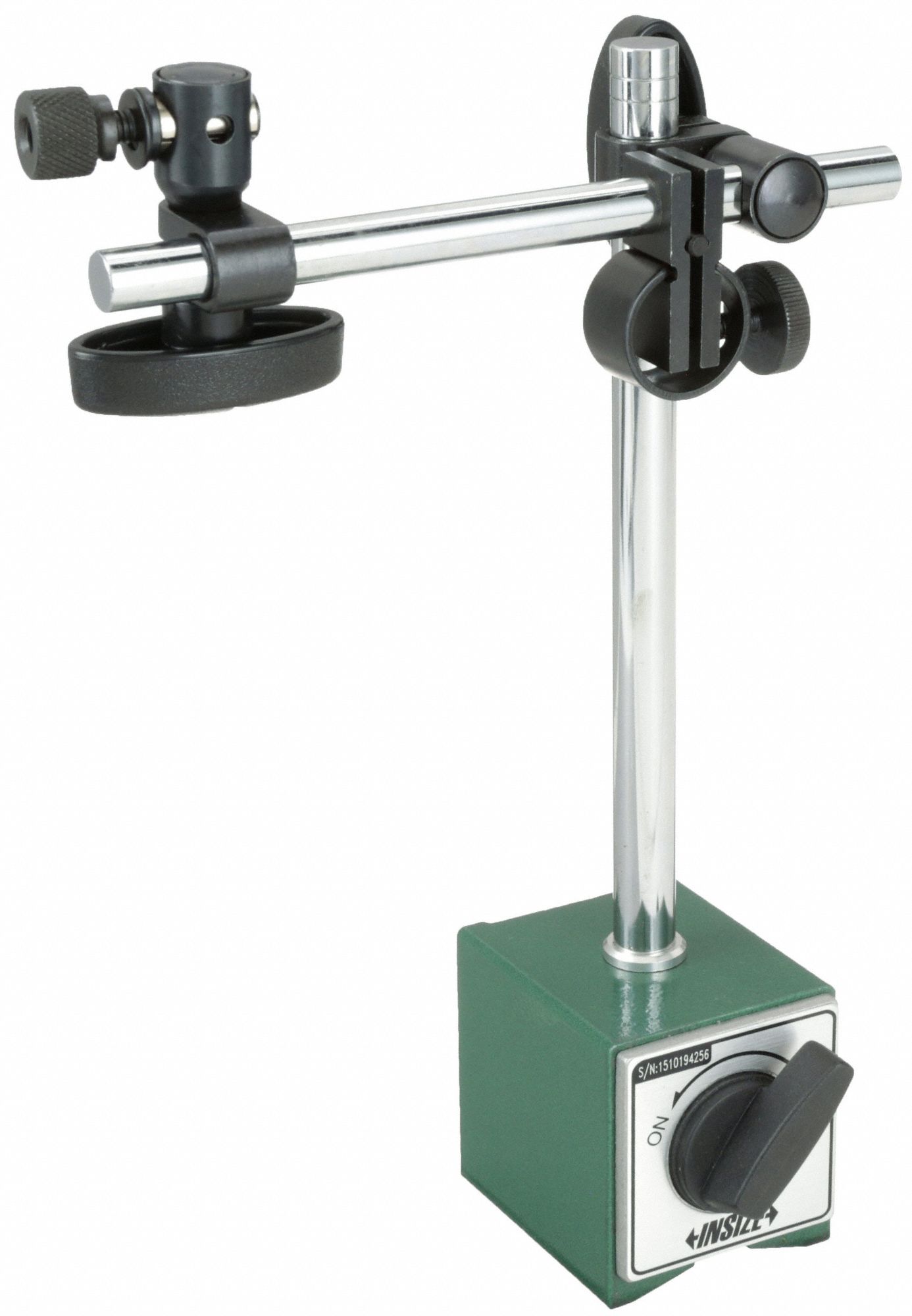 MAGNETIC-BASE INDICATOR HOLDER, RIGID ARM, 132 LBF HOLDING POWER, V STEP