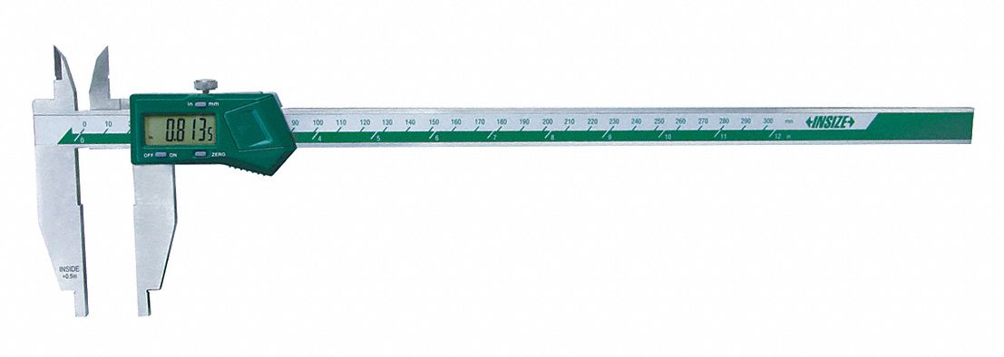 NIB JAW DIGITAL CALIPER, 0 IN TO 12 IN/0 TO 30MM RANGE, +/-016 IN ACCURACY