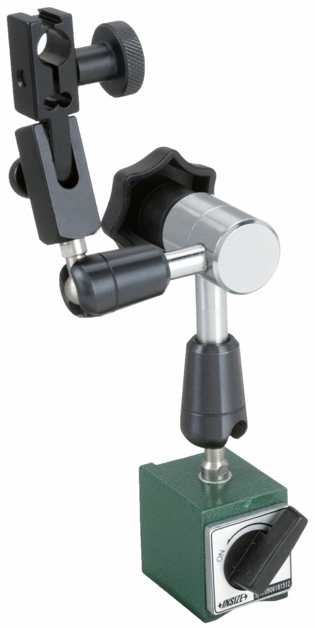 MAGNETIC-BASE INDICATOR HOLDER, ARTICULATING ARM, 88 LBF HOLDING POWER, V STEP