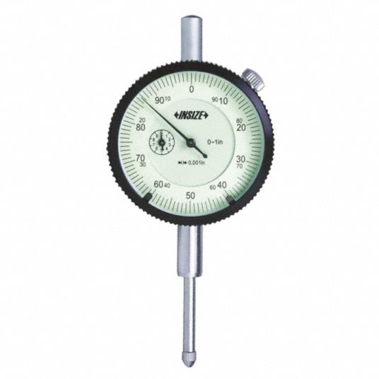 INSIZE, 0 in to 1 in Range, Continuous Reading, Dial Indicator - Lug ...