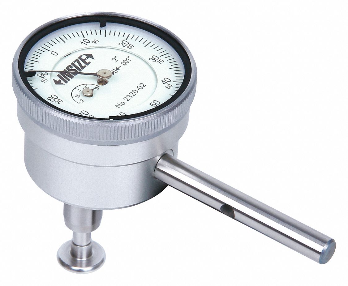 Insize 0 in to 0 2 in range continuous reading back plunger dial