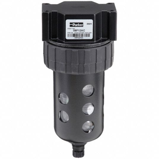 PARKER, Particulate, 1/4 in NPT, Compressed Air Filter 409X6506F12AC
