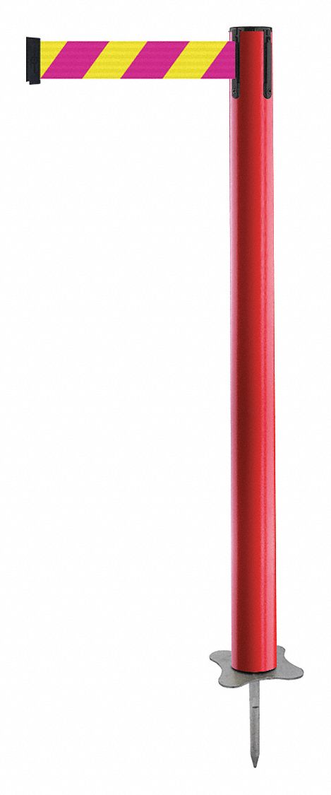 Spike Post, Red Post, 43" H