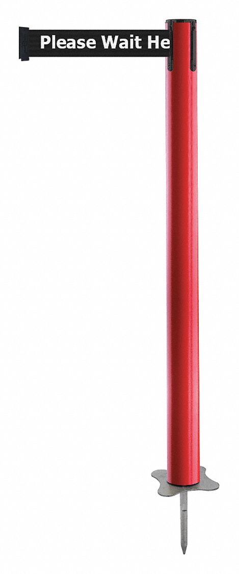 Spike Post, Red Post, 43" H
