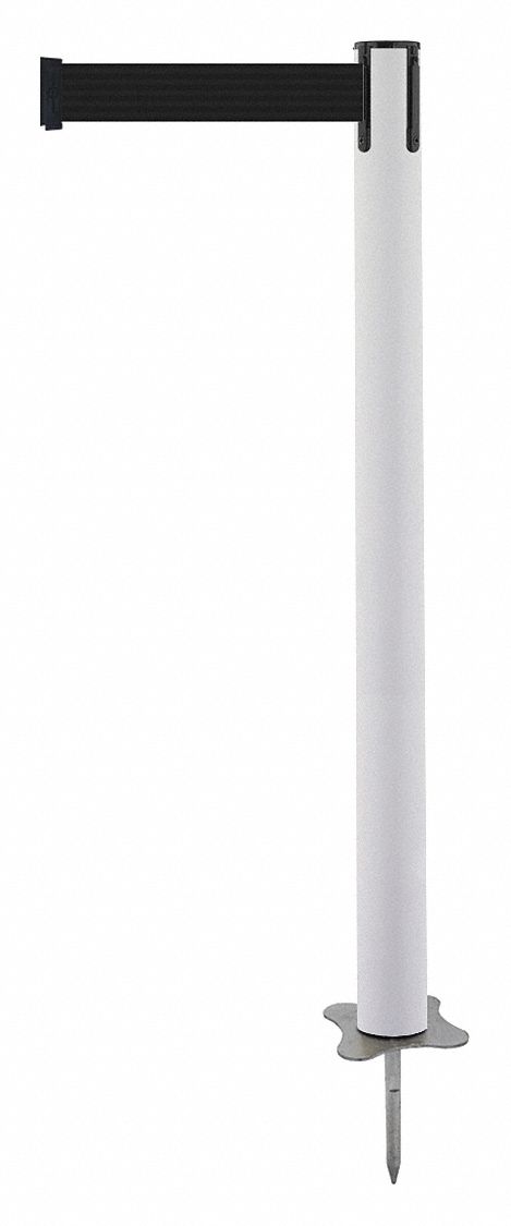 Spike Post, White Post, 43" H
