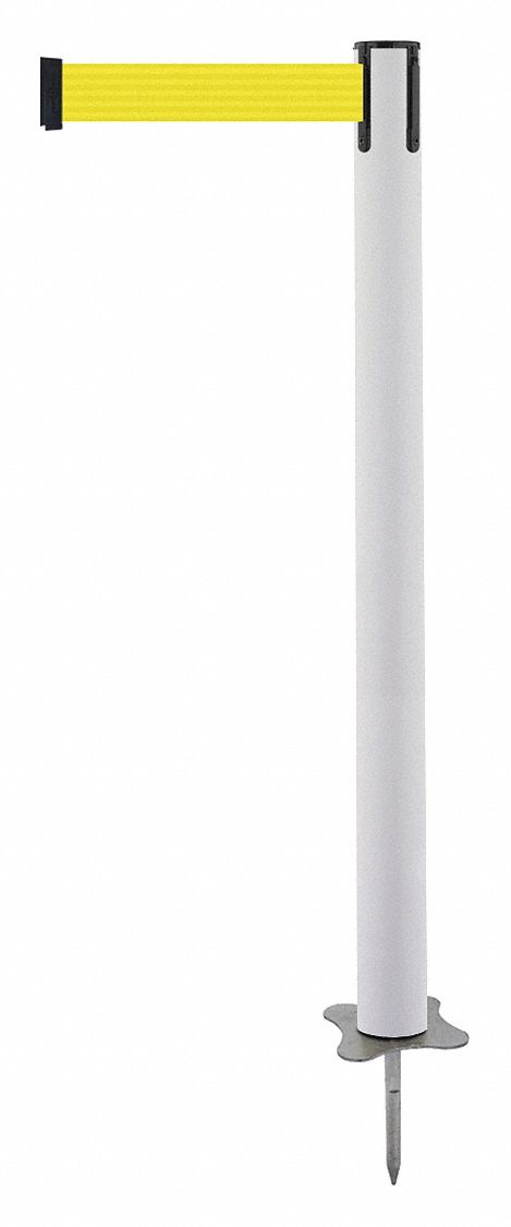 Spike Post, White Post, 43" H