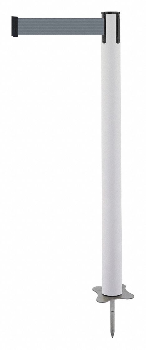 Spike Post, White Post, 43" H