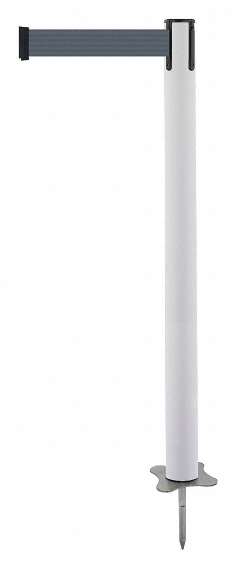 Spike Post, White Post, 43" H