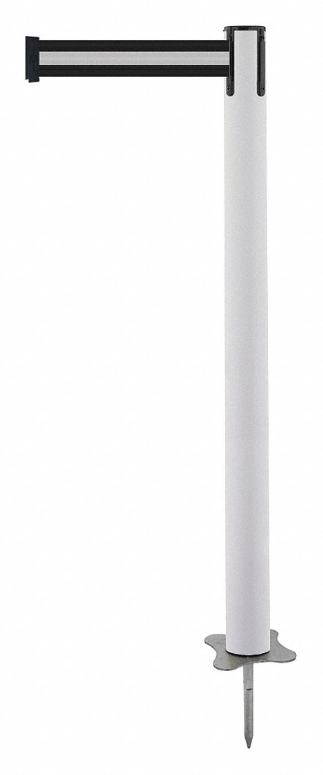Spike Post, White Post, 43" H