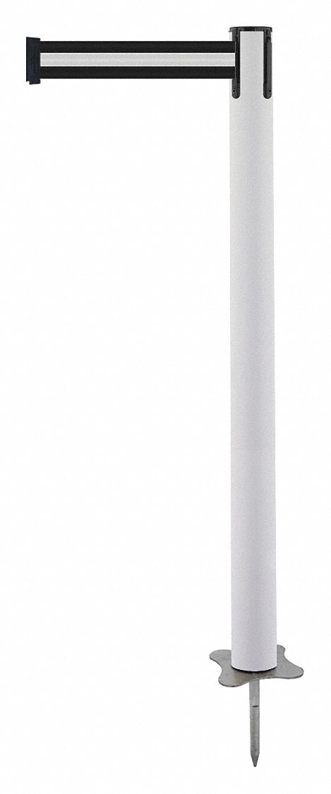Spike Post, White Post, 43" H