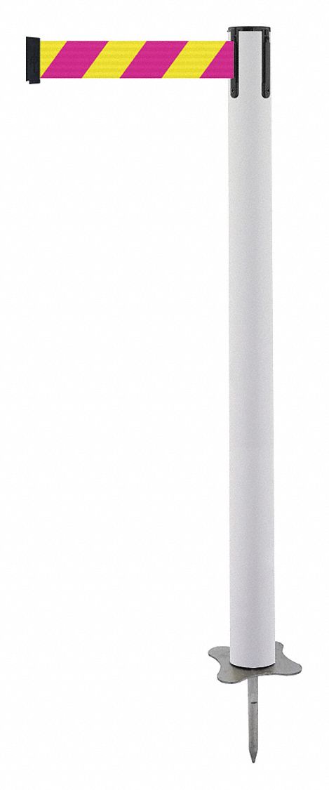 Spike Post, White Post, 43" H