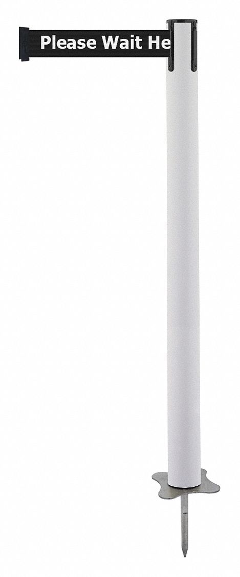 Spike Post, White Post, 43" H