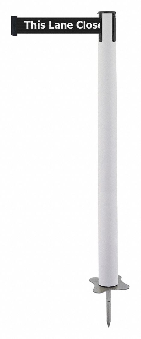 Spike Post, White Post, 43" H