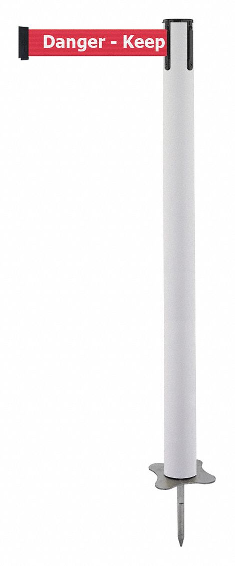 Spike Post, White Post, 43" H