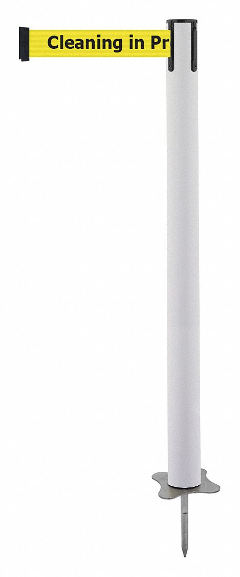 Spike Post, White Post, 43" H