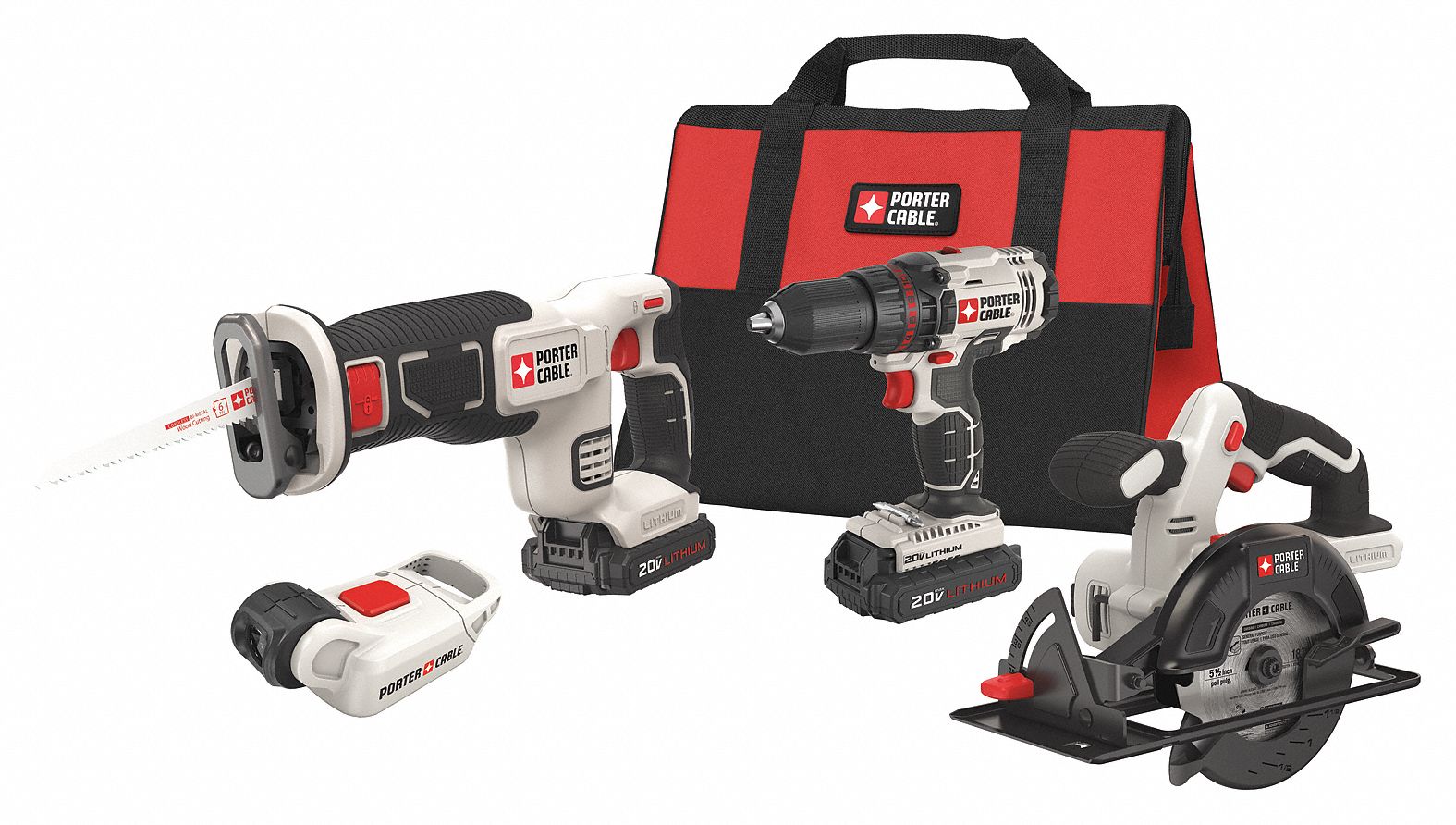 PORTER CABLE 20 V Volt 4 Tools Cordless Combination Kit