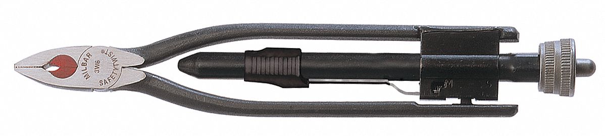 Safety Wire Twister Plier: 10 1/2 in Overall Lg, For 0.06 in Max Wire Dia, Auto, CW, Black Oxide