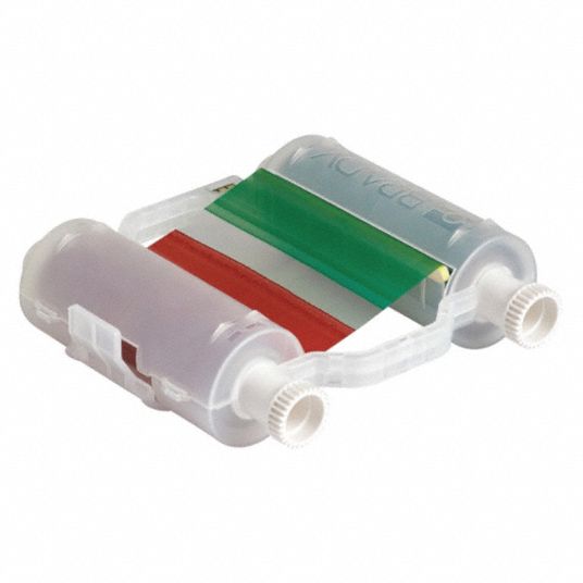 4 5/16 in x 200 ft, Black/Blue/Green/Red, Label Printer Ribbon ...