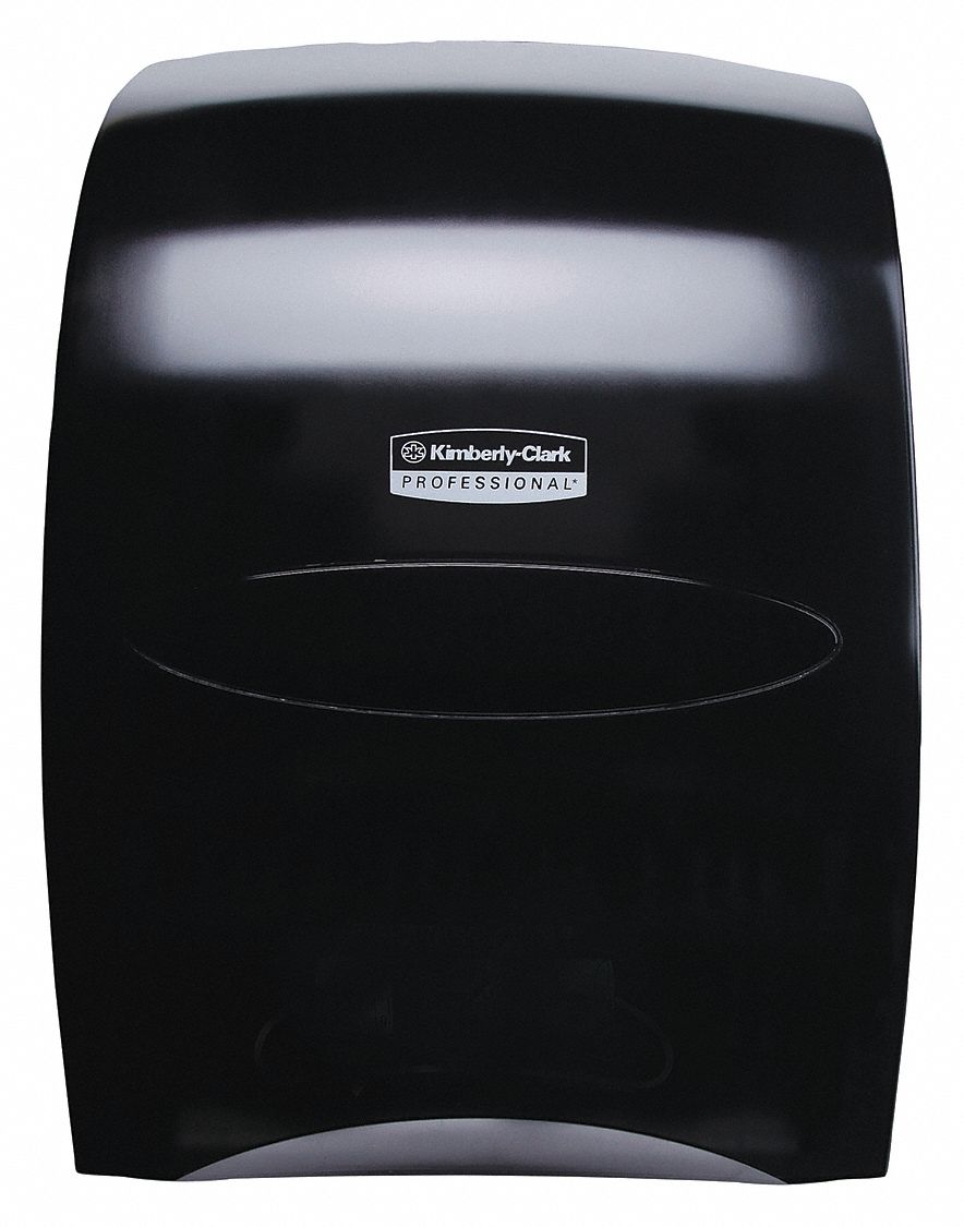 Paper Towel Dispenser: Hardwound, 8 in Paper Towel Wd, 1 3/4 in, Plastic