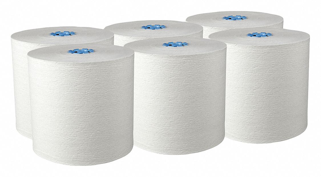 PAPER TOWEL ROLL FOR MOD, 7½ IN ROLL WIDTH, HARDWOUND, 6 PK, WHITE