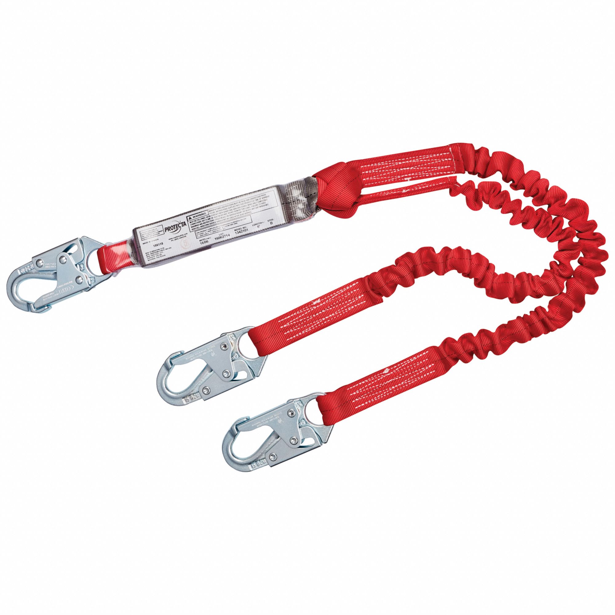 3M PROTECTA, Shock Pack, Steel Snap Hook, Shock-Absorbing Lanyard ...