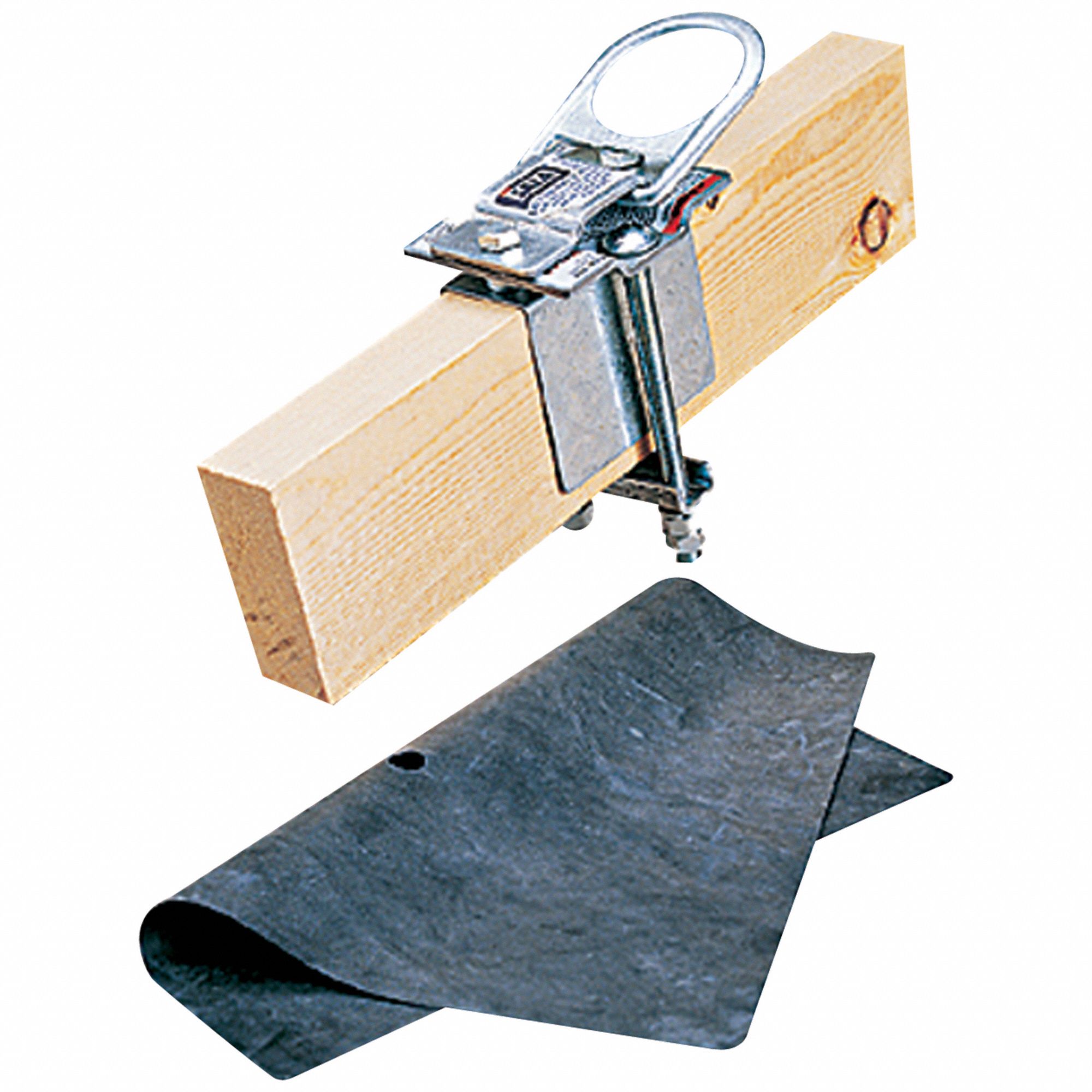 ROOF ANCHOR, 310 LB CAPACITY, FOR WOOD, FLAT/INCLINED ROOFS, PIVOT D-RING, STEEL