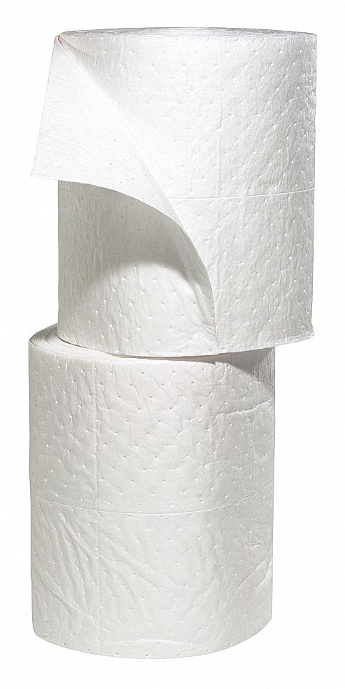 ROULEAU ABSORBANT,BLANC,150 PI,PP