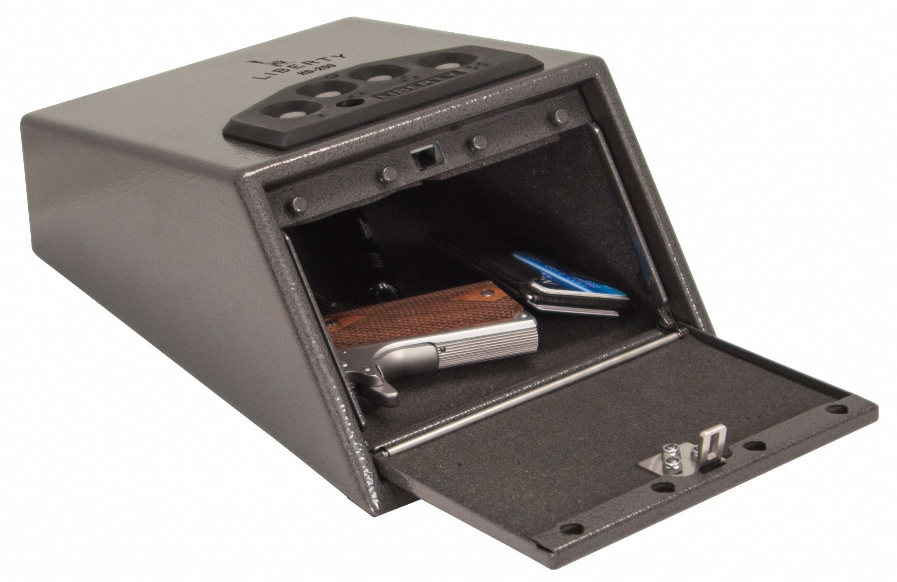 LIBERTY SAFE Handgun Vault, 8.4 lb Net Weight, Not Rated Fire Rating, Electronic Lock Style